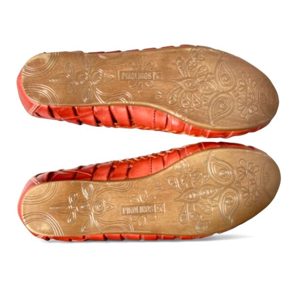 Pikolinos Rust Colored Woven Leather Ballet Flats, Unused, Size 40/9.5 - Picture 4 of 8